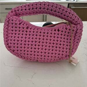 Sincerely Jules Pink Woven Clutch